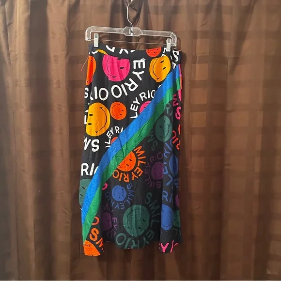 Farm Rio Smiley Rio Mixed Type Skirt size large - Picture 4 of 6